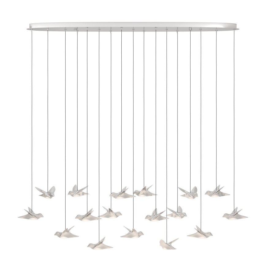 Eglo - LED Dimmable chandelier on a string 17xLED/3W/230V 3000K shiny chrome