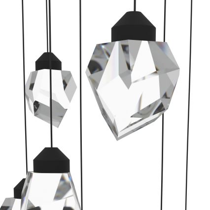 Eglo - LED Dimmable chandelier on a string 10xLED/3W/230V 3000K black/clear