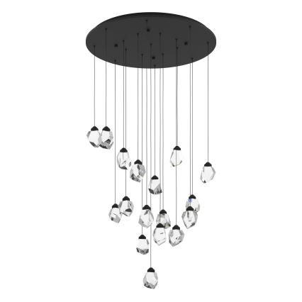 Eglo - LED Dimmable chandelier on a string 17xLED/3W/230V 3000K black/clear