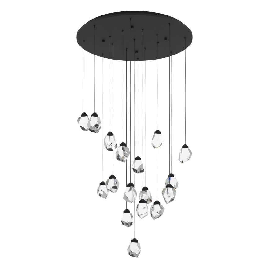 Eglo - LED Dimmable chandelier on a string 17xLED/3W/230V 3000K black/clear