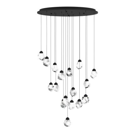 Eglo - LED Dimmable chandelier on a string 17xLED/3W/230V 3000K black/clear