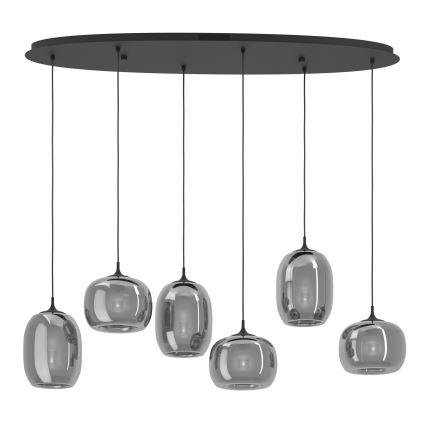 Eglo - LED Dimmable chandelier on a string 6xLED/3,7W/230V 2700-6500K smoky + remote control