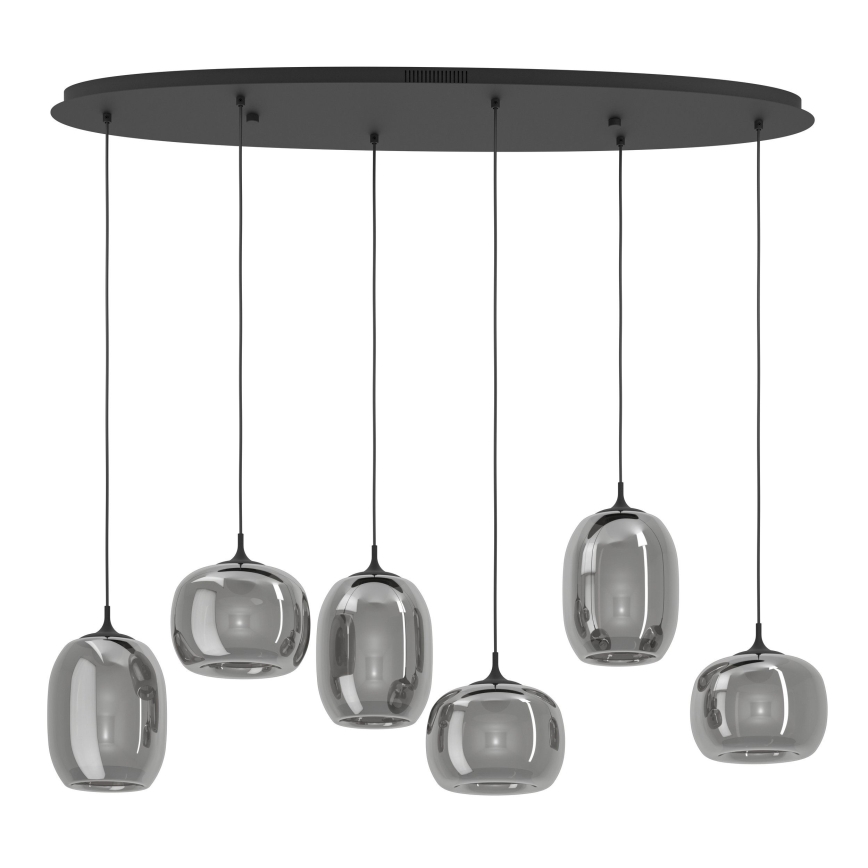 Eglo - LED Dimmable chandelier on a string 6xLED/3,7W/230V 2700-6500K smoky + remote control