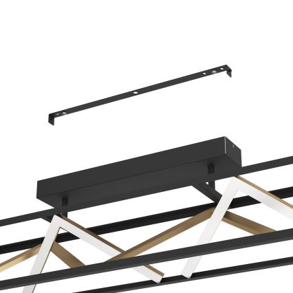 Eglo - LED Dimmable surface-mounted chandelier LED/45W/230V 2700-6500K black/gold + remote control
