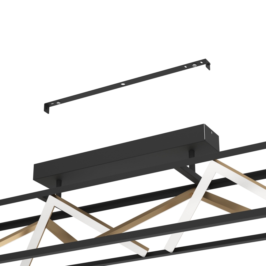 Eglo - LED Dimmable surface-mounted chandelier LED/45W/230V 2700-6500K black/gold + remote control