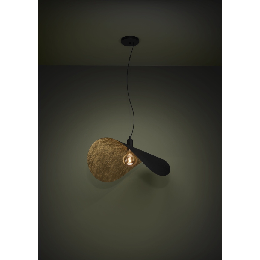Eglo - Chandelier on a string 1xE27/40W/230V 80 cm black/gold