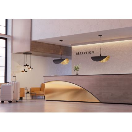 Eglo - Chandelier on a string 1xE27/40W/230V 80 cm black/gold