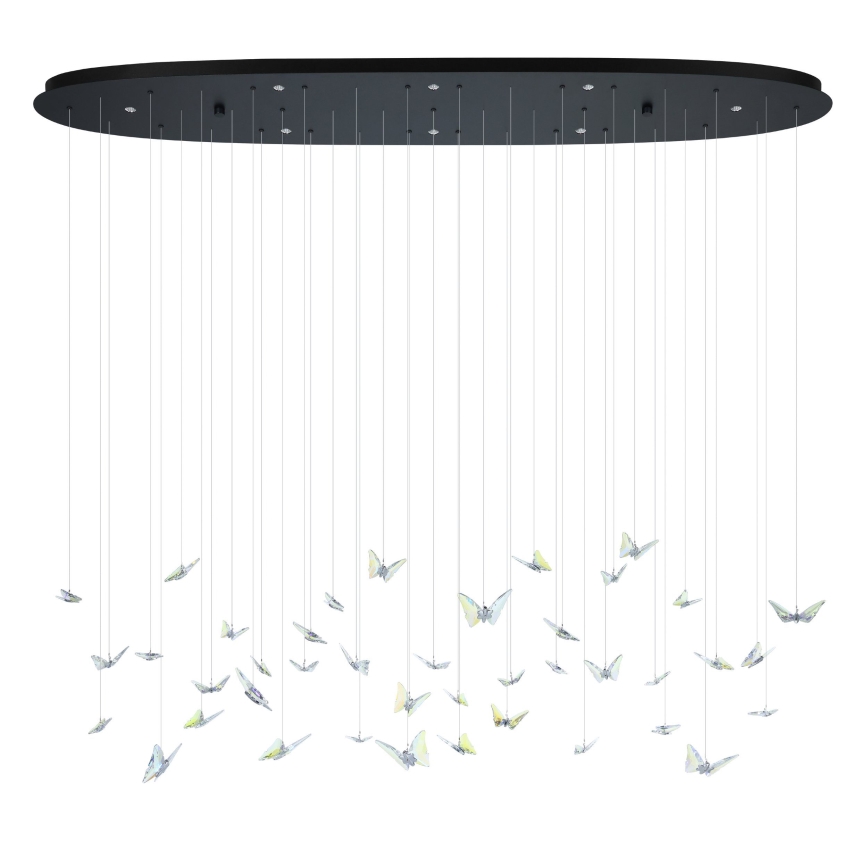 Eglo - LED Dimmable Pendant on Cable 8xLED/4,2W/230V Black/Clear