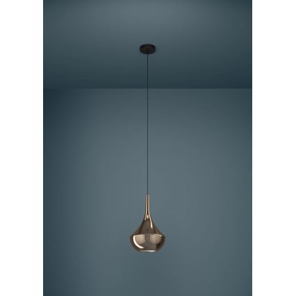 Eglo - Cable-hung pendant light 1xE27/28W/230V copper