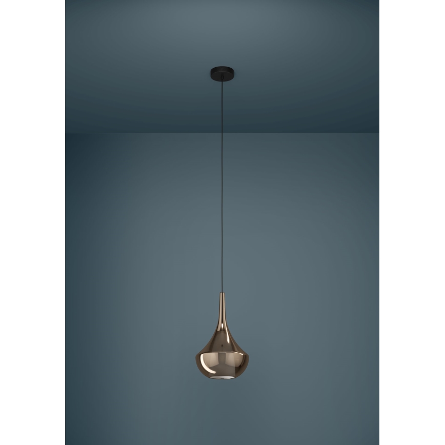 Eglo - Cable-hung pendant light 1xE27/28W/230V copper