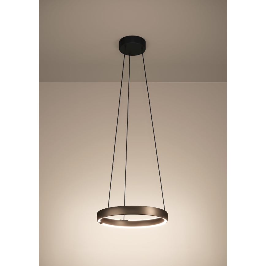 Eglo Stars of Light - LED Dimmable Pendant on Cable with Motion Sensor 2×LED/25W/230V 2200–6500K Ø 80 cm Brown