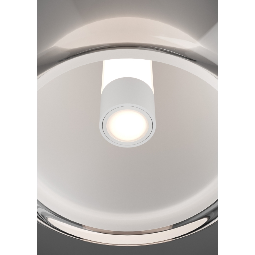 Eglo - Dimmable LED ceiling light LED/5.5W/230V + LED/1.6W 2200-6500K polished chrome + remote control