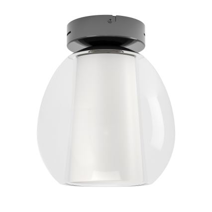 Eglo - Dimmable LED ceiling light LED/5.5W/230V + LED/1.6W 2200-6500K Ø 25 cm black chrome + remote control