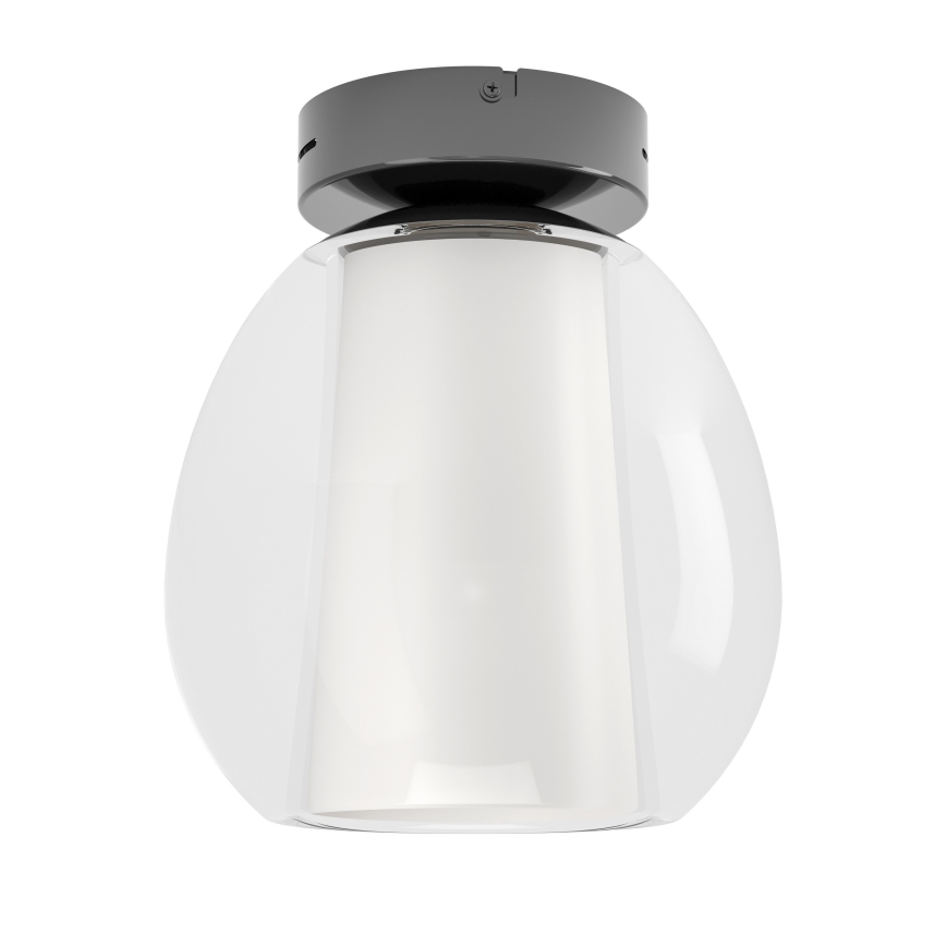 Eglo - Dimmable LED ceiling light LED/5.5W/230V + LED/1.6W 2200-6500K Ø 25 cm black chrome + remote control
