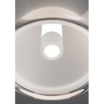 Eglo - Dimmable LED ceiling light LED/5.5W/230V + LED/1.6W 2200-6500K Ø 25 cm black chrome + remote control