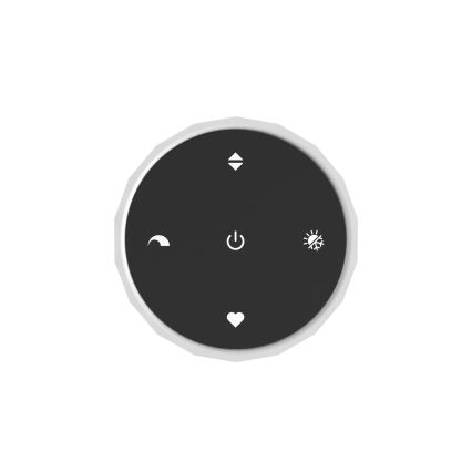 Eglo - Dimmable LED ceiling light LED/5.5W/230V + LED/1.6W 2200-6500K Ø 25 cm black chrome + remote control