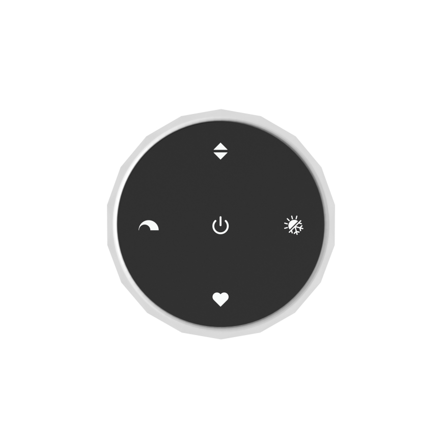 Eglo - Dimmable LED ceiling light LED/5.5W/230V + LED/1.6W 2200-6500K Ø 25 cm black chrome + remote control