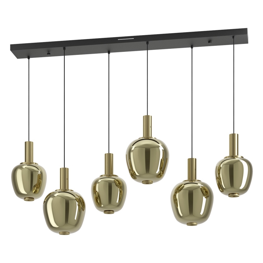 Eglo - Dimmable LED chandelier 3xLED/5W/230V + 3xLED/6.5W + 6xLED/1.6W 2200-6500K gold