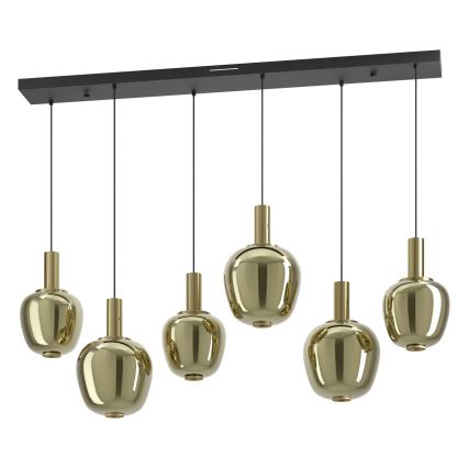 Eglo - Dimmable LED Chandelier 3xLED/5W/230V + 3xLED/6.5W + 6xLED/1.6W, gold