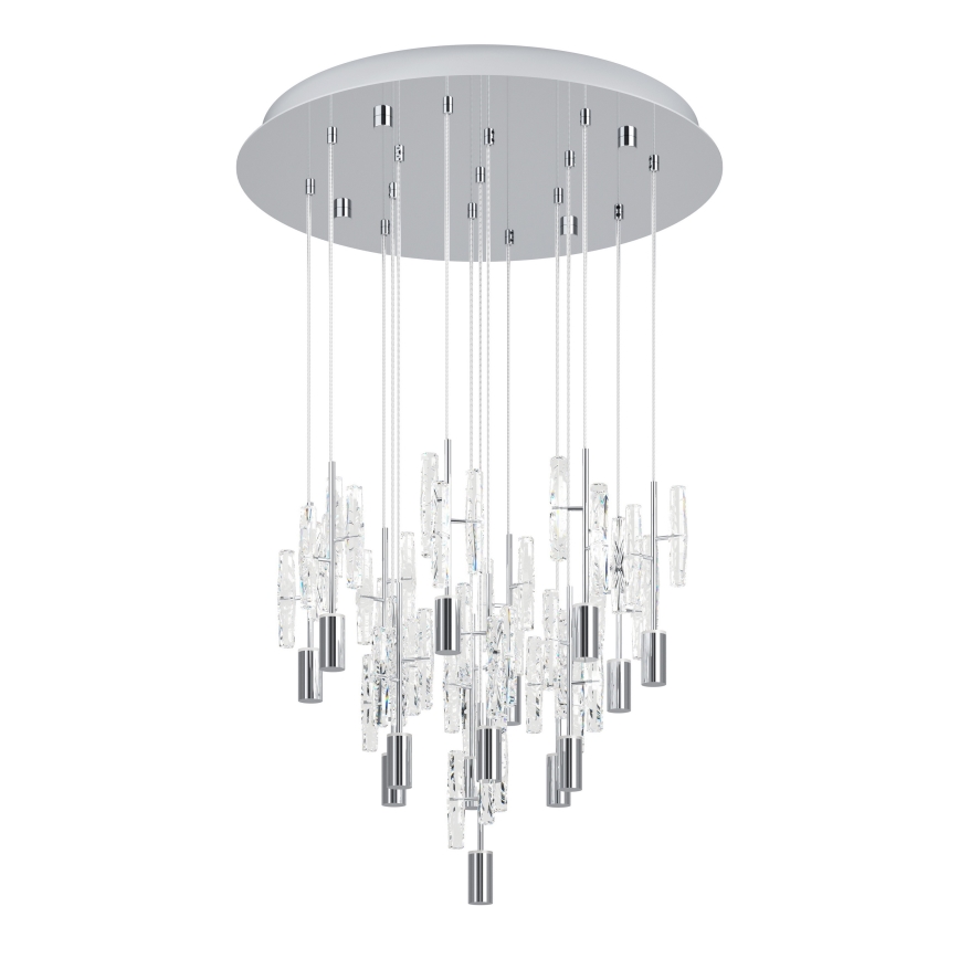 Eglo - Cable-suspended LED pendant 15xLED/2,6W/230V 2200/3000/4000K polished chrome
