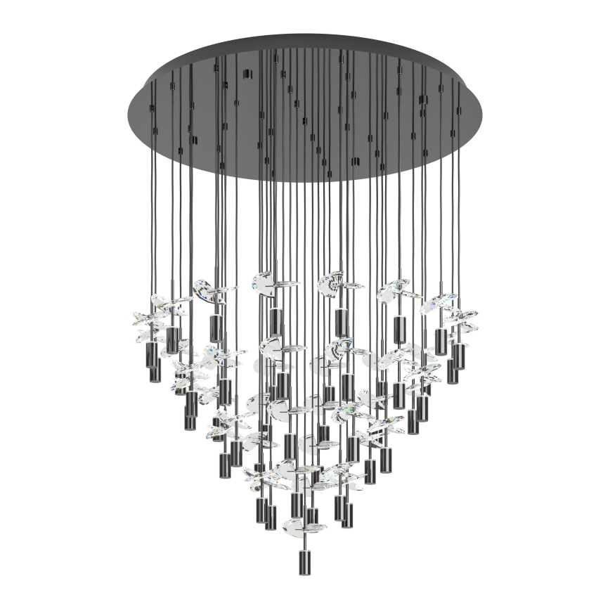 Eglo Stars of Light - LED pendant on cable, 43 LEDs / 2.1 W each / 230 V, 2200/3000/4000 K, polished chrome