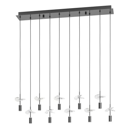 Eglo - LED Cable Pendant 10x LED / 2.6 W / 230 V / 2200/3000/4000 K / Polished Chrome