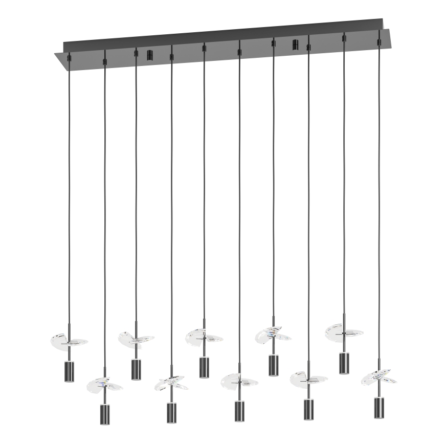 Eglo - LED Cable Pendant 10x LED / 2.6 W / 230 V / 2200/3000/4000 K / Polished Chrome