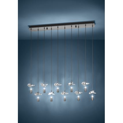 Eglo - LED Cable Pendant 10x LED / 2.6 W / 230 V / 2200/3000/4000 K / Polished Chrome