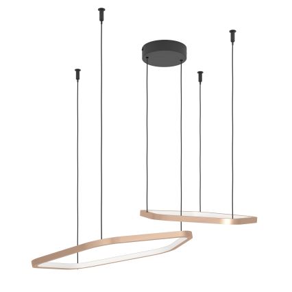 Eglo - Dimmable LED Cable Pendant Light LED/30W/230V 2200-6500K Brass + Remote Control