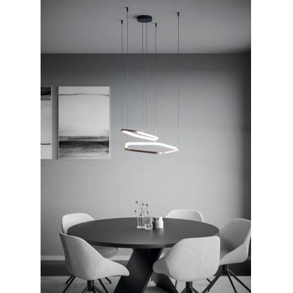 Eglo - Dimmable LED Cable Pendant Light LED/30W/230V 2200-6500K Brass + Remote Control