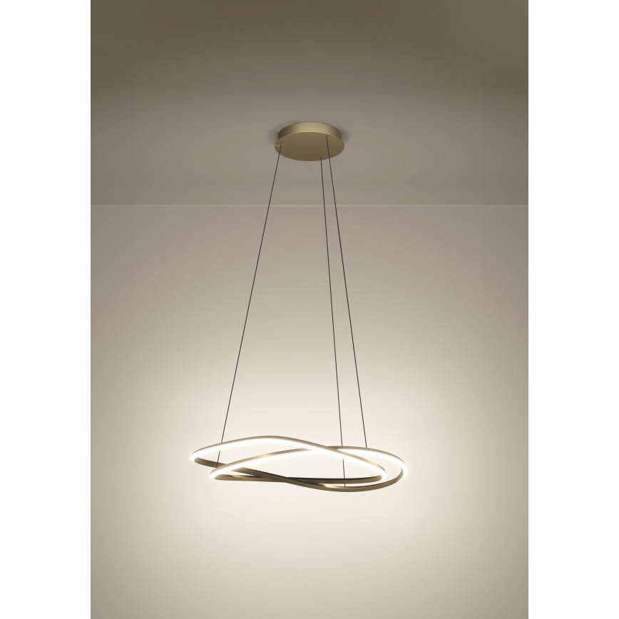 Eglo - LED Dimmable Cable-Suspended Pendant Light LED/60W/230V 2200-6500K Gold + Remote Control