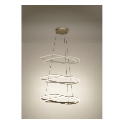 Eglo - LED Dimmable Cable-Suspended Pendant Light LED/60W/230V 2200-6500K Gold + Remote Control