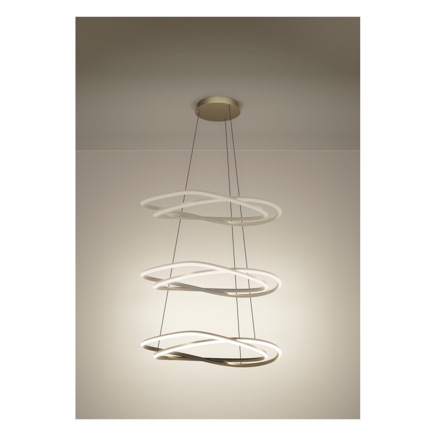 Eglo - LED Dimmable Cable-Suspended Pendant Light LED/60W/230V 2200-6500K Gold + Remote Control