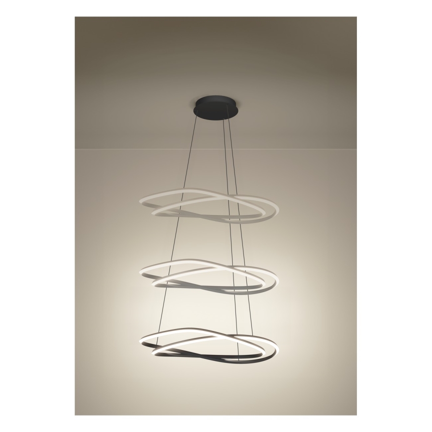 Eglo - LED Dimmable Cable Pendant Light LED/60W/230V 2200-6500K gray + remote control