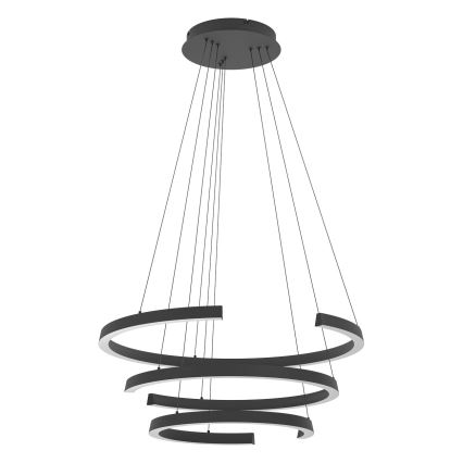 Eglo - Dimmable LED pendant light on cable LED/50W/230V 2200-6500K black + remote control