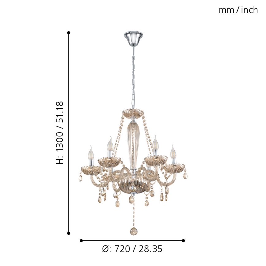 Eglo - Chandelier 6xE14/40W/230V