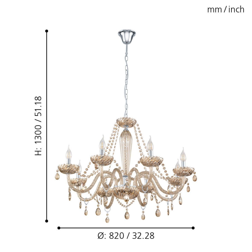 Eglo - Chandelier 8xE14/40W/230V
