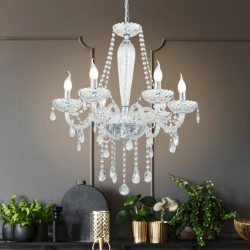 Eglo 39099 - Chandelier BASILANO 1 6xE14/40W/230V