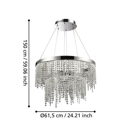 Eglo - LED Dimmable chandelier on a string LED/45W/230V