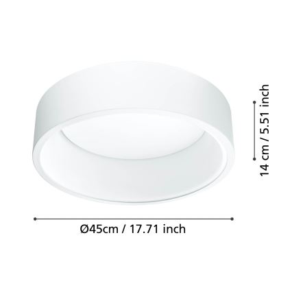 Eglo - LED Dimmable ceiling light 1 LED/25,5W/230V