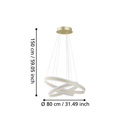 Eglo - LED Dimmable chandelier on a string LED/78W/230V + LED/70W + LED/34W