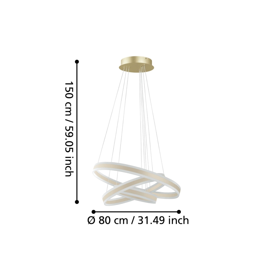 Eglo - LED Dimmable chandelier on a string LED/78W/230V + LED/70W + LED/34W