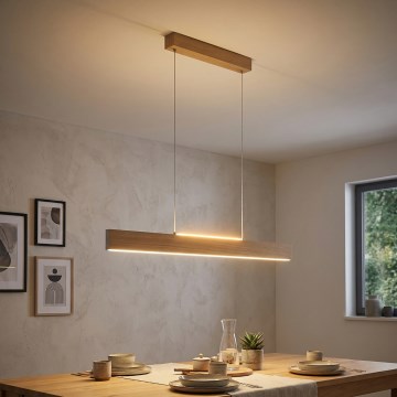 Eglo 39344 - CLIMENE LED Cable Pendant Light LED/17W/230V + LED/4.2W Oak