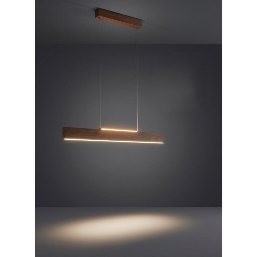 Eglo - LED pendant on cable LED/17W/230V + LED/4.2W walnut