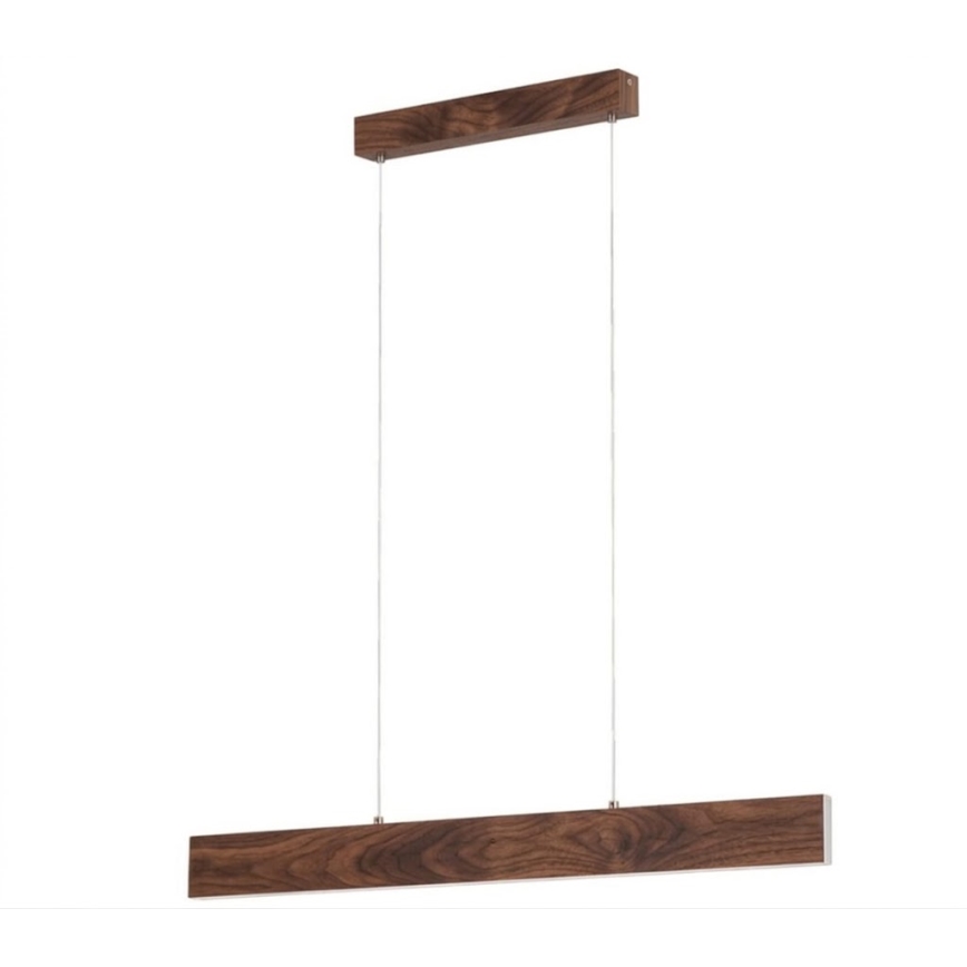 Eglo - Dimmable LED pendant light on cable LED/21W/230V + LED/8,4W walnut