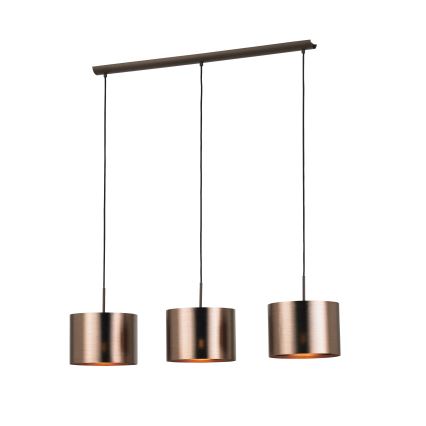 Eglo - Chandelier on a string 3xE27/60W/230V copper