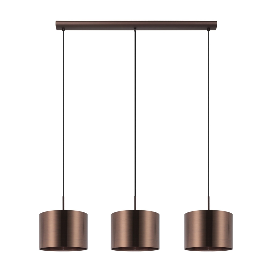 Eglo - Chandelier on a string 3xE27/60W/230V copper