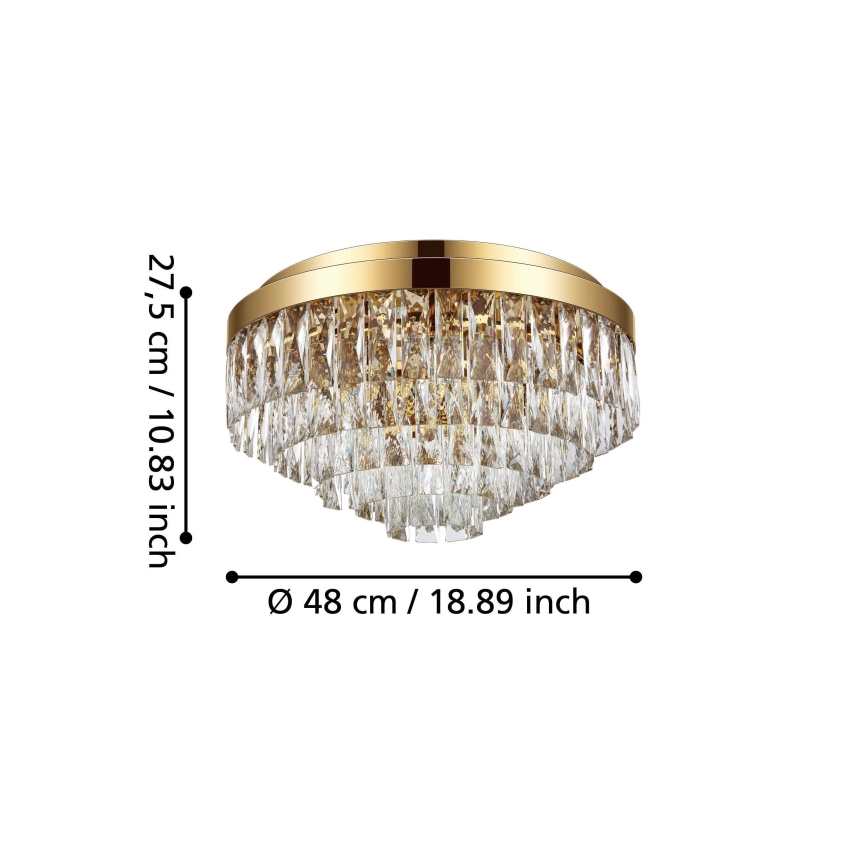 Eglo - Ceiling light 8xE14/40W/230V golden