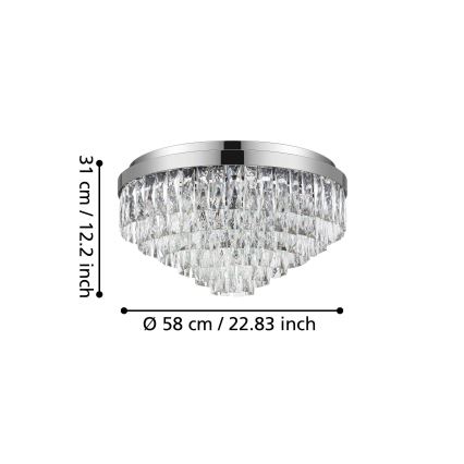 Eglo - Ceiling light 11xE14/40W/230V shiny chrome