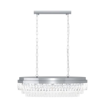 Eglo - Chandelier on a chain 10xE14/40W/230V shiny chrome